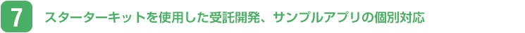 スターターキットを使用した受託開発、サンプルアプリの個別対応