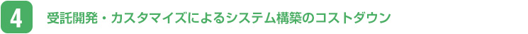 受託開発・カスタマイズによるシステム構築のコストダウン