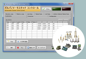 ガルバノスキャンミラー用ソフトウエア